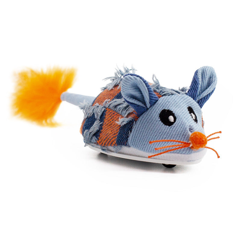 NEW Motion Cat Toy Electronic Moving Mouse Cat Toy Interactive Cat Toy With Rechargeable Battery Sound Box Cat Mouse Feather