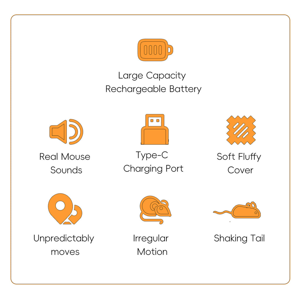 NEW Motion Cat Toy Electronic Moving Mouse Cat Toy Interactive Cat Toy With Rechargeable Battery Sound Box Cat Mouse Feather